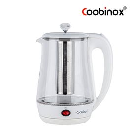 Coobinox® 1.7L Healthy 3 Glass Tea Pot (CX-2018TK) - With 85°C Keep Warm Function & Removable Stainless Steel Infuser